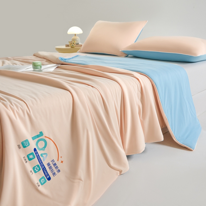 91家纺网 家纺一手货源 找家纺 宝士康家纺 2025春夏新款10A抗菌凉感丝夏被夏凉被空调被 玉兰啵啵