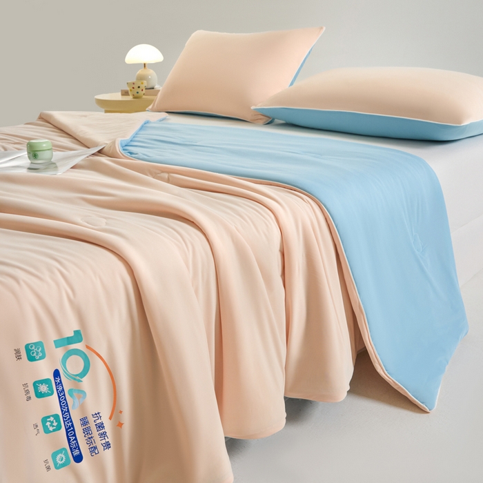 91家纺网 家纺一手货源 找家纺 宝士康家纺 2025春夏新款10A抗菌凉感丝夏被夏凉被空调被 玉兰啵啵