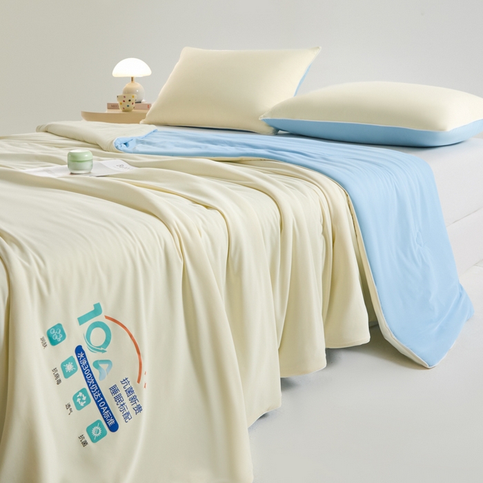 91家纺网 家纺一手货源 找家纺 宝士康家纺 2025春夏新款10A抗菌凉感丝夏被夏凉被空调被 米兰兰