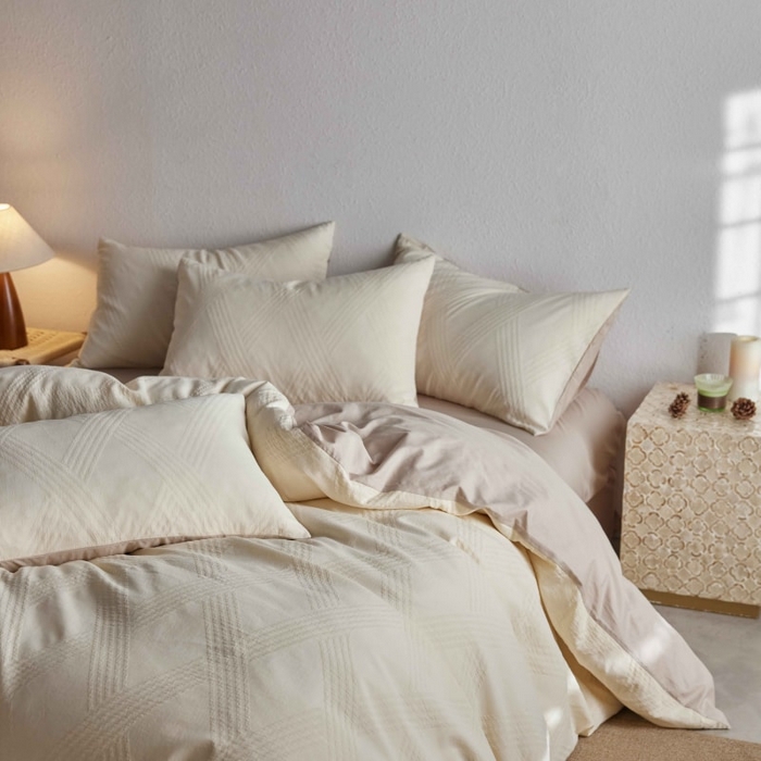 91家纺网 家纺一手货源 找家纺 （总）2025新款全棉纯棉色织提花四件套（艾薇）