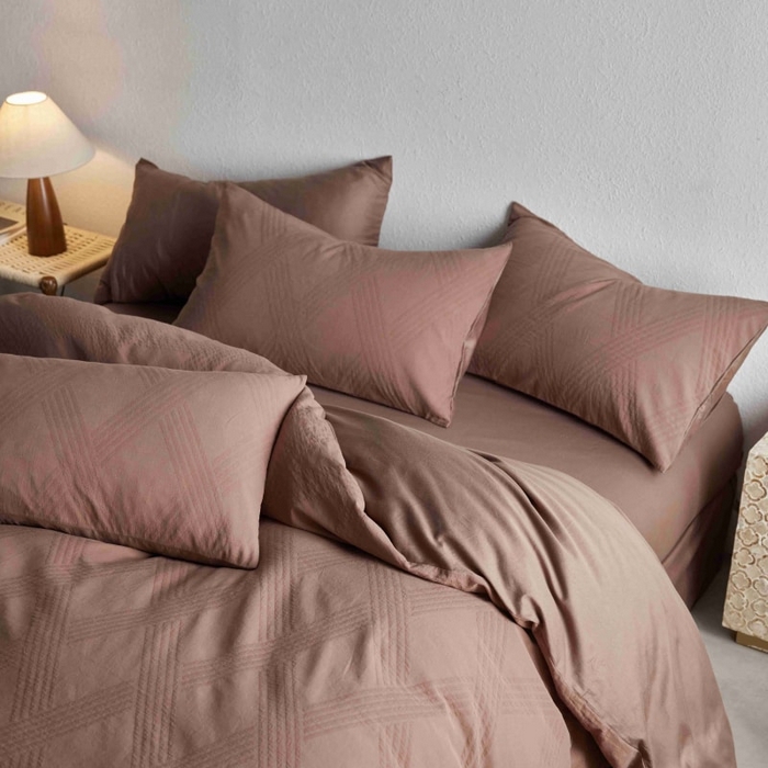 91家纺网 家纺一手货源 找家纺 （总）2025新款全棉纯棉色织提花四件套（艾薇）