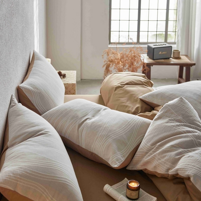 91家纺网 家纺一手货源 找家纺 2025新款全棉纯棉色织提花四件套（艾薇） 艾薇—慕斯卡