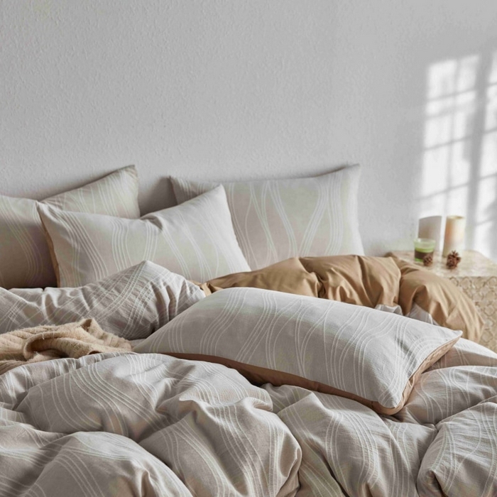 91家纺网 家纺一手货源 找家纺 2025新款全棉纯棉色织提花四件套（艾薇） 艾薇—慕斯卡