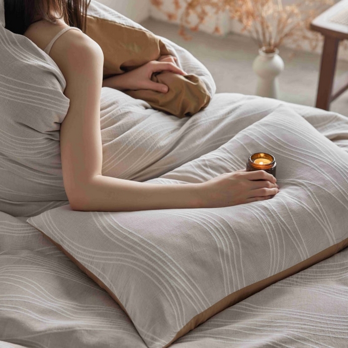 91家纺网 家纺一手货源 找家纺 2025新款全棉纯棉色织提花四件套（艾薇） 艾薇—慕斯卡