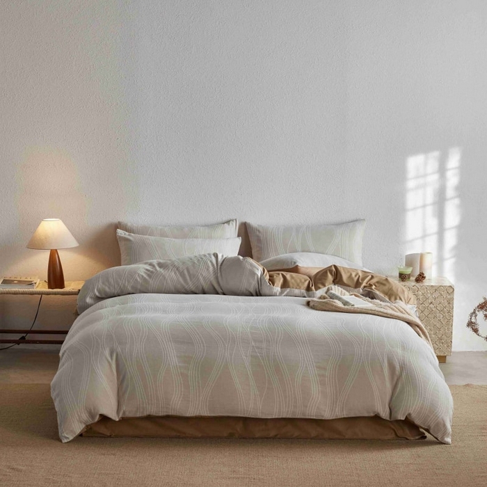 91家纺网 家纺一手货源 找家纺 2025新款全棉纯棉色织提花四件套（艾薇） 艾薇—慕斯卡