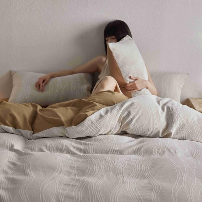 91家纺网 家纺一手货源 找家纺 2025新款全棉纯棉色织提花四件套（艾薇） 艾薇—慕斯卡