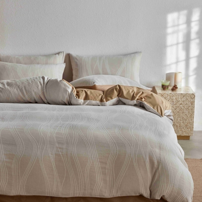 91家纺网 家纺一手货源 找家纺 2025新款全棉纯棉色织提花四件套（艾薇） 艾薇—慕斯卡