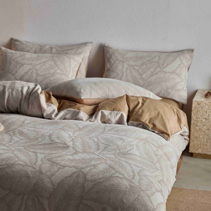 91家纺网 家纺一手货源 找家纺 2025新款全棉纯棉色织提花四件套（艾薇） 艾薇—月魄黄