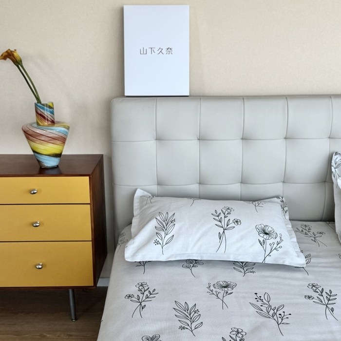 91家纺网 家纺一手货源 找家纺 麦瑞家纺 2025新款老粗布系列单品套件 花意