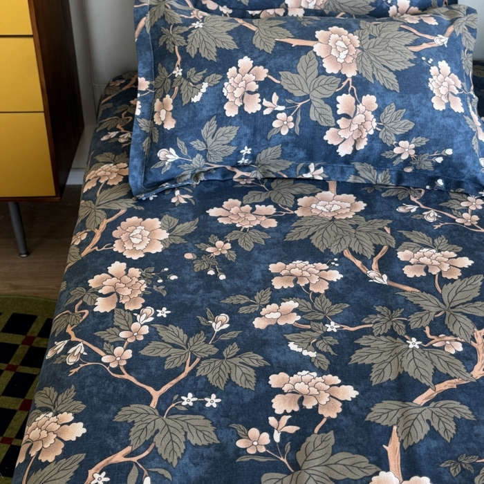 麦瑞家纺 2025新款老粗布系列单品套件 国色天香