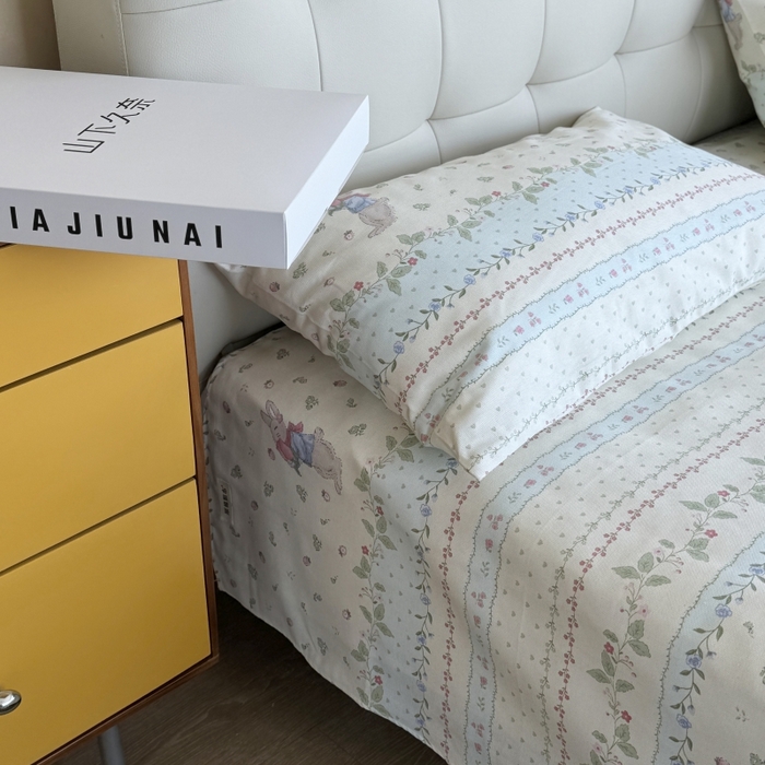 91家纺网 家纺一手货源 找家纺 麦瑞家纺 2025新款老粗布系列单品套件 爱丽丝