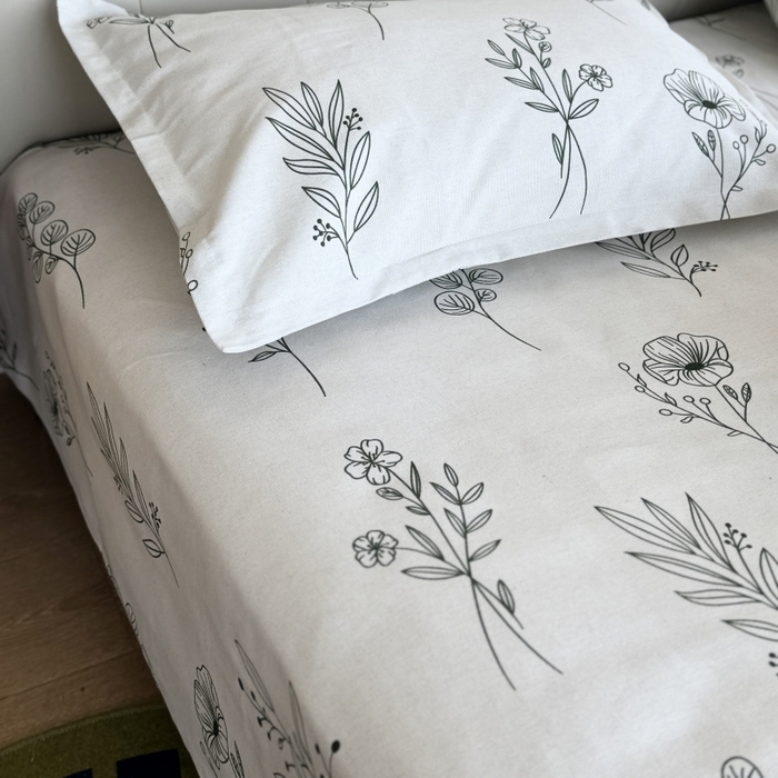 91家纺网 家纺一手货源 找家纺 麦瑞家纺 2025新款老粗布系列单品套件 花意