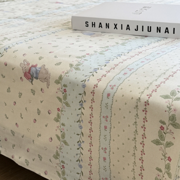 91家纺网 家纺一手货源 找家纺 麦瑞家纺 2025新款老粗布系列单品套件 爱丽丝