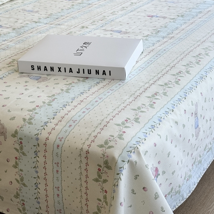 91家纺网 家纺一手货源 找家纺 麦瑞家纺 2025新款老粗布系列单品套件 爱丽丝