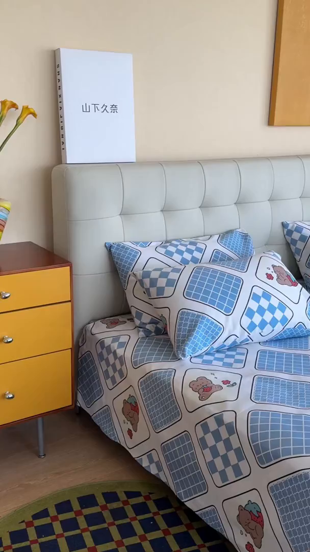 91家纺网 家纺一手货源 找家纺 麦瑞家纺 2025新款老粗布系列单品套件 饼干熊