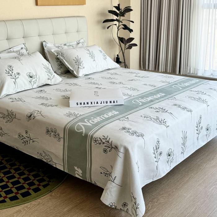 91家纺网 家纺一手货源 找家纺 麦瑞家纺 2025新款老粗布系列单品套件 花意