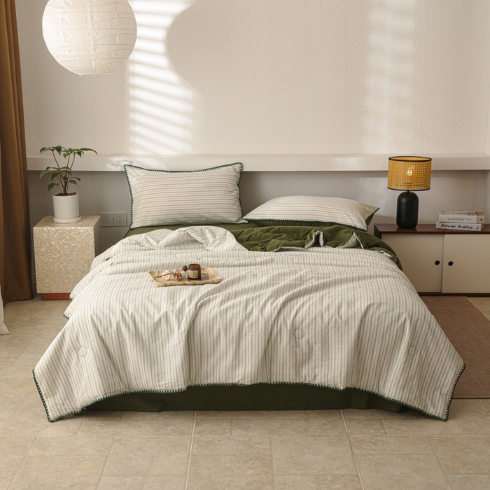 91家纺网 家纺一手货源 找家纺 （总）简宜家居（朝初家纺） 2025春夏新款全棉纯棉贝壳边水洗棉夏被夏凉被空调被