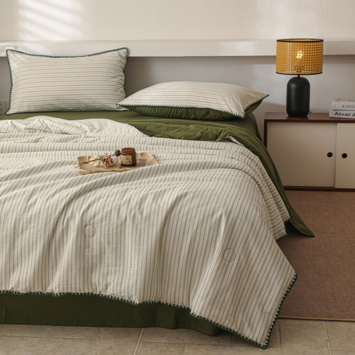 91家纺网 家纺一手货源 找家纺 （总）简宜家居（朝初家纺） 2025春夏新款全棉纯棉贝壳边水洗棉夏被夏凉被空调被