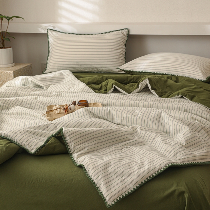 91家纺网 家纺一手货源 找家纺 （总）简宜家居（朝初家纺） 2025春夏新款全棉纯棉贝壳边水洗棉夏被夏凉被空调被