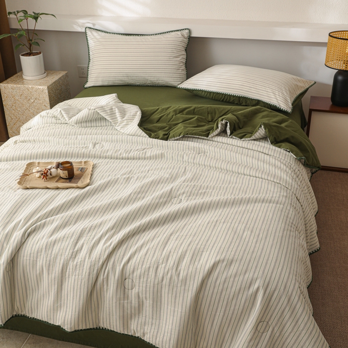 91家纺网 家纺一手货源 找家纺 （总）简宜家居（朝初家纺） 2025春夏新款全棉纯棉贝壳边水洗棉夏被夏凉被空调被