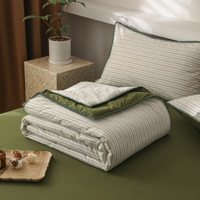 91家纺网 家纺一手货源 找家纺 （总）简宜家居（朝初家纺） 2025春夏新款全棉纯棉贝壳边水洗棉夏被夏凉被空调被