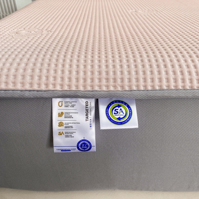 91家纺网 家纺一手货源 找家纺 欧邦 2025春夏新款5A抗菌华夫格凉感冰豆床笠款凉席席子-小熊系列 小熊-贵妃粉