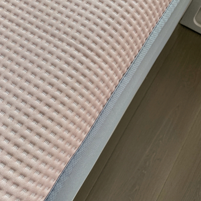 91家纺网 家纺一手货源 找家纺 欧邦 2025春夏新款5A抗菌华夫格凉感冰豆床笠款凉席席子-小熊系列 小熊-贵妃粉