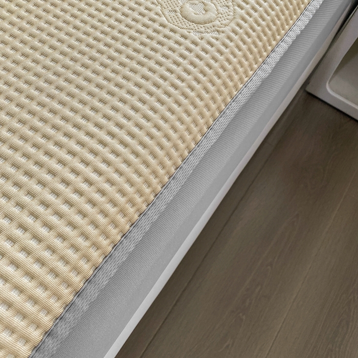 91家纺网 家纺一手货源 找家纺 欧邦 2025春夏新款5A抗菌华夫格凉感冰豆床笠款凉席席子-小熊系列 小熊-玉米黄