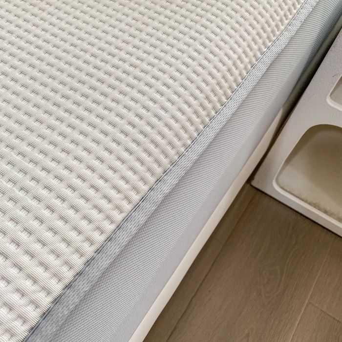 91家纺网 家纺一手货源 找家纺 欧邦 2025春夏新款5A抗菌华夫格凉感冰豆床笠款凉席席子-小熊系列 小熊-浅卡其