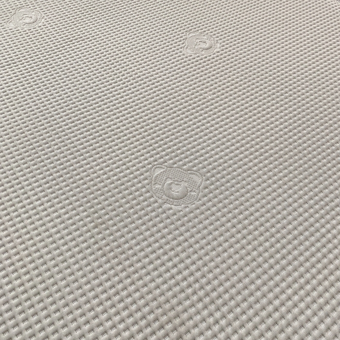 91家纺网 家纺一手货源 找家纺 欧邦 2025春夏新款5A抗菌华夫格凉感冰豆床笠款凉席席子-小熊系列 小熊-浅卡其