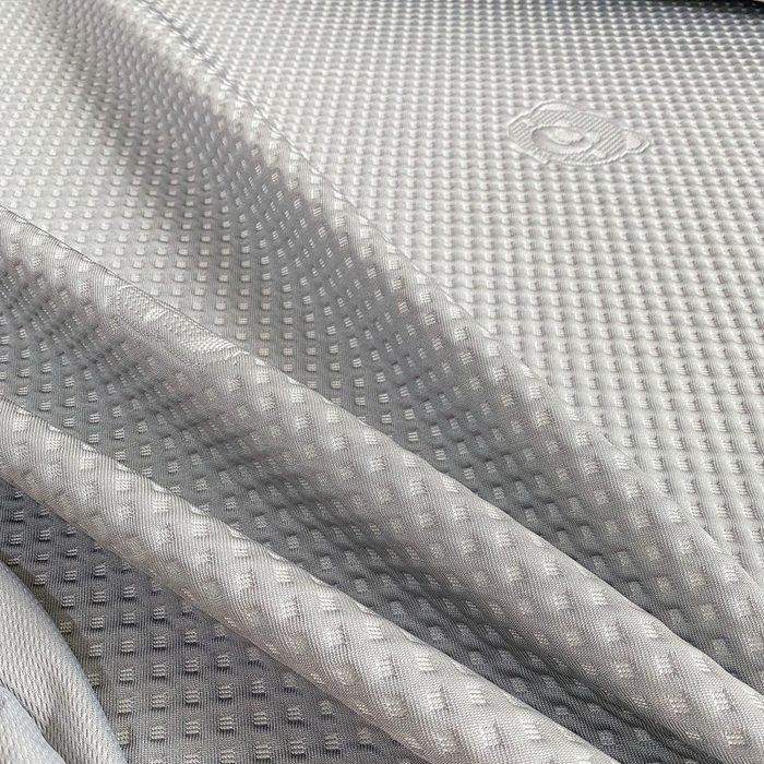 91家纺网 家纺一手货源 找家纺 欧邦 2025春夏新款5A抗菌华夫格凉感冰豆床笠款凉席席子-小熊系列 小熊-极致灰