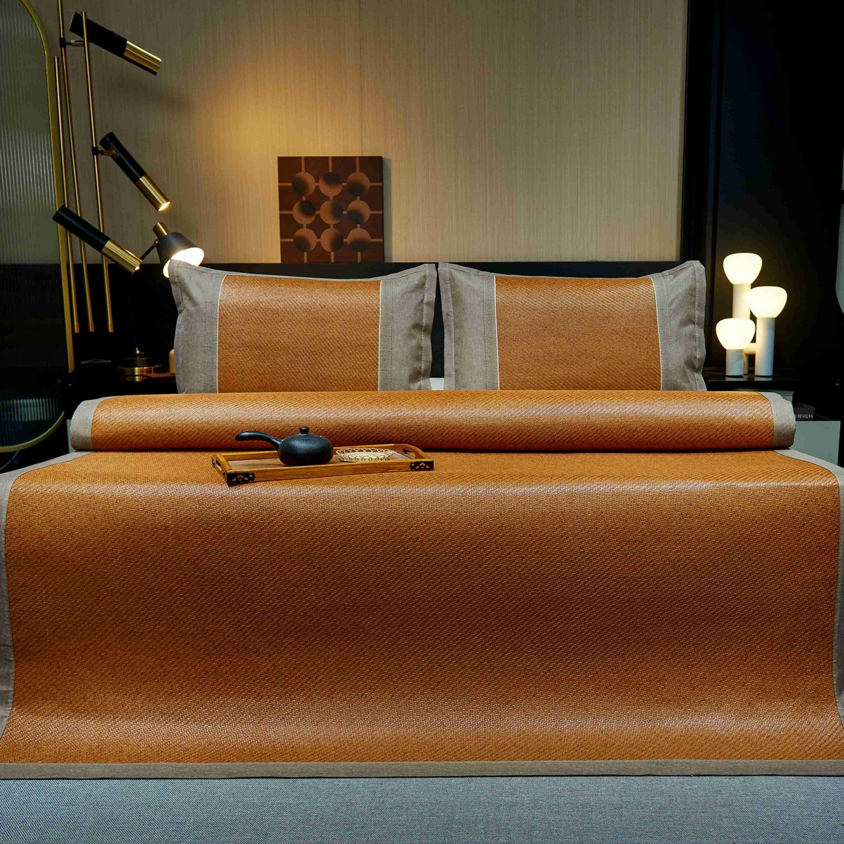 91家纺网 家纺一手货源 找家纺 （总）青雅席业 2025新款双面两用古典印尼藤席子凉席