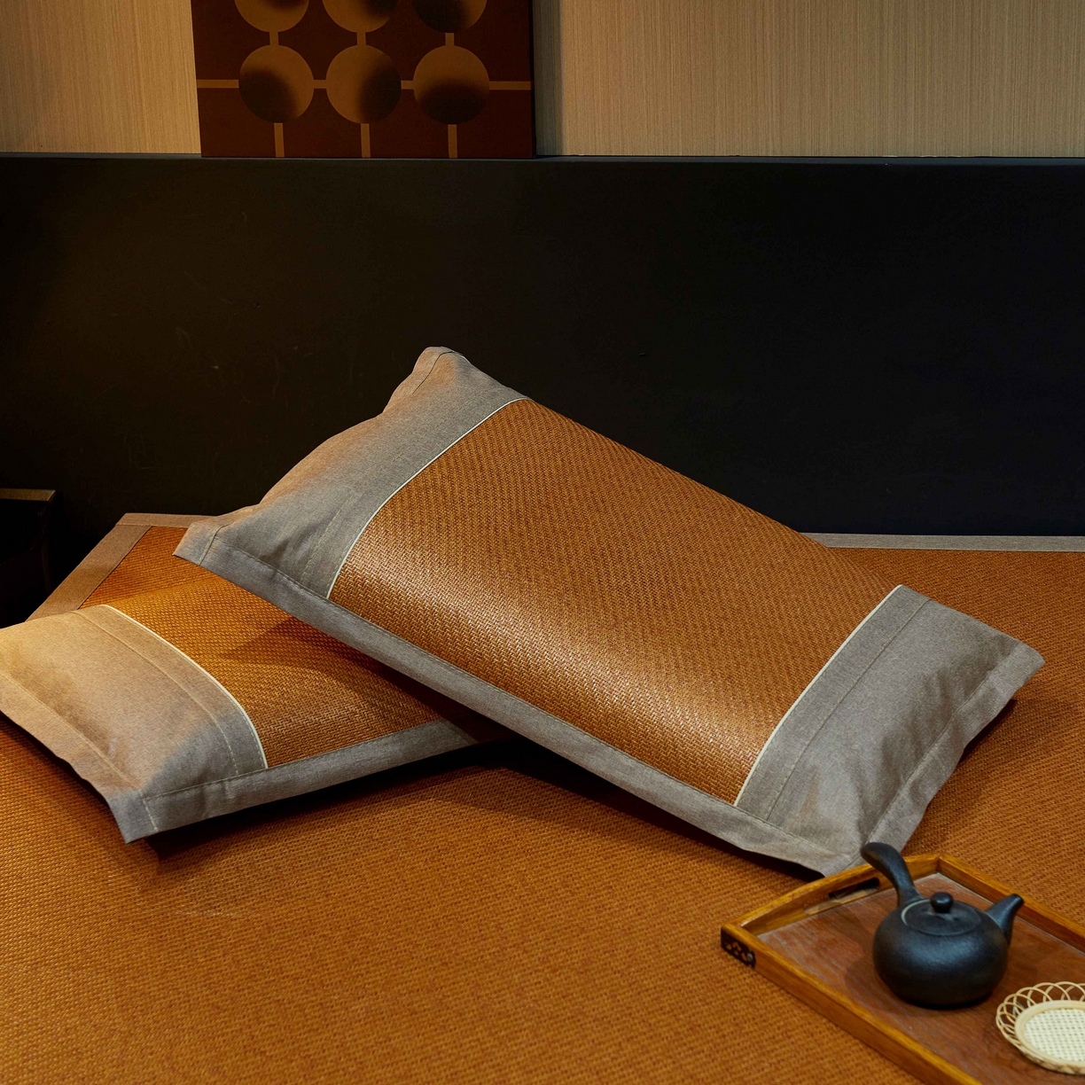 91家纺网 家纺一手货源 找家纺 （总）青雅席业 2025新款双面两用古典印尼藤席子凉席