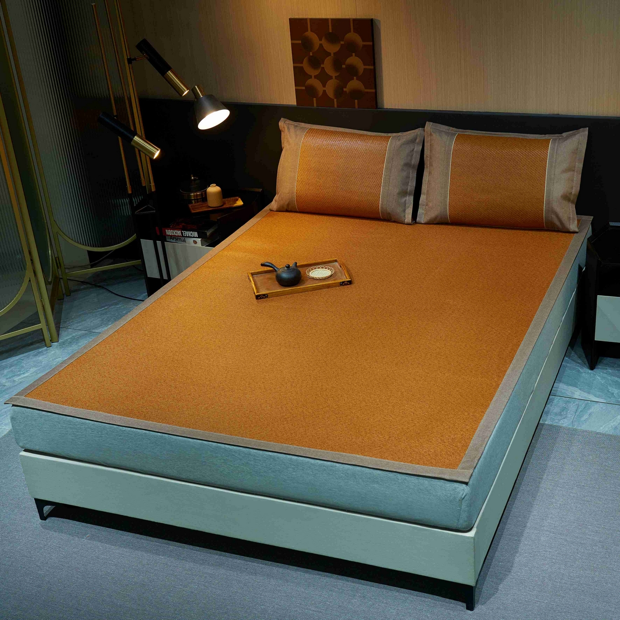 91家纺网 家纺一手货源 找家纺 （总）青雅席业 2025新款双面两用古典印尼藤席子凉席