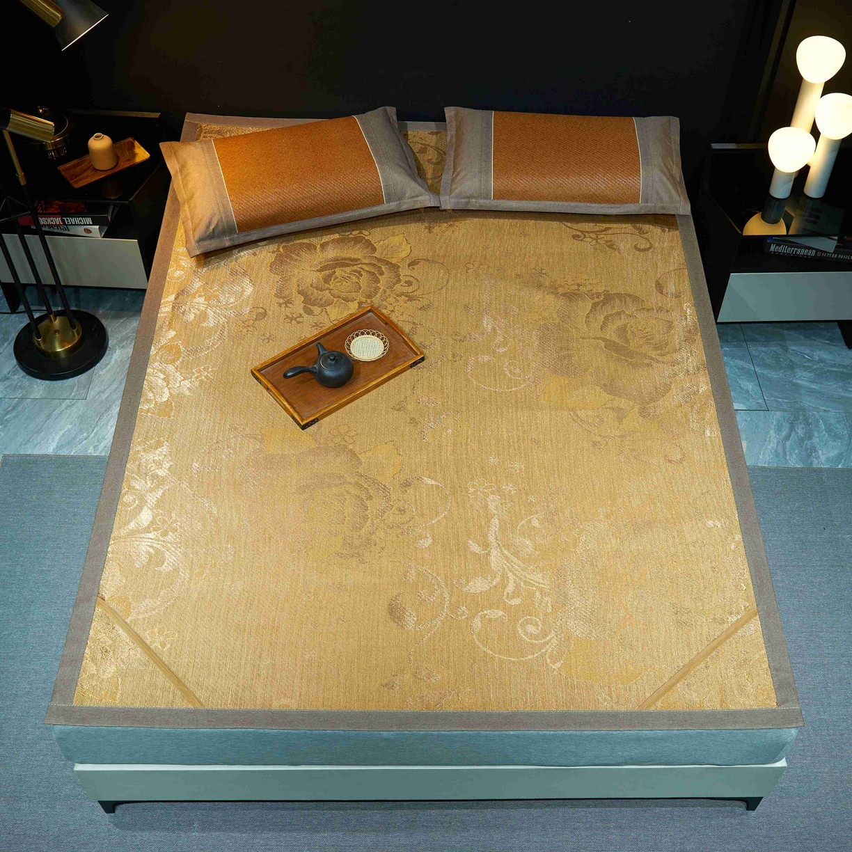 91家纺网 家纺一手货源 找家纺 （总）青雅席业 2025新款双面两用古典印尼藤席子凉席