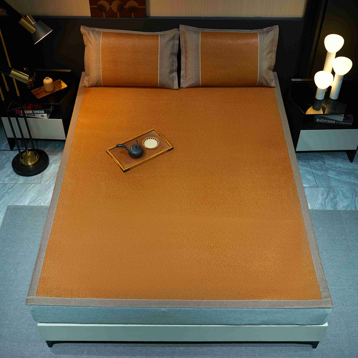 91家纺网 家纺一手货源 找家纺 （总）青雅席业 2025新款双面两用古典印尼藤席子凉席