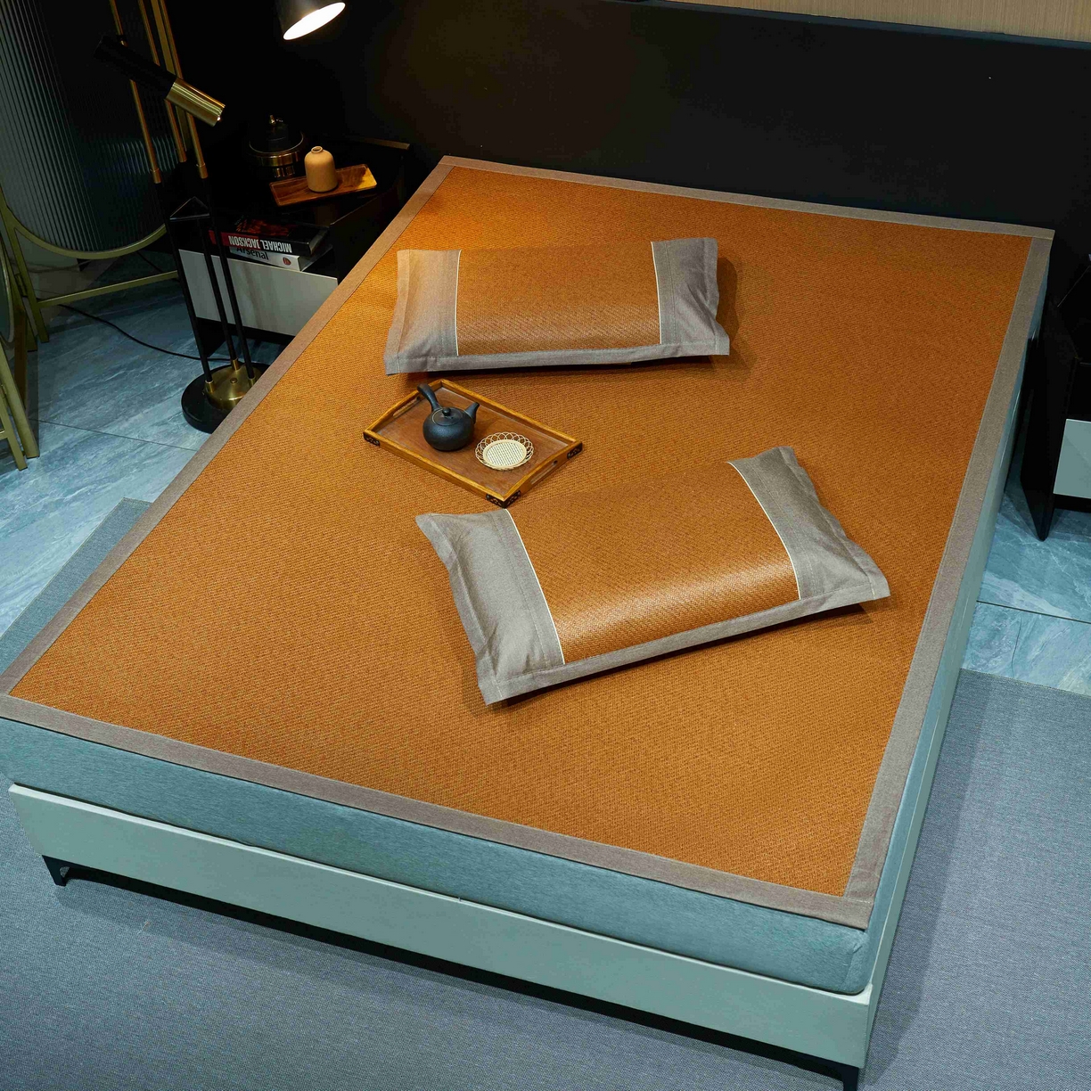 91家纺网 家纺一手货源 找家纺 （总）青雅席业 2025新款双面两用古典印尼藤席子凉席