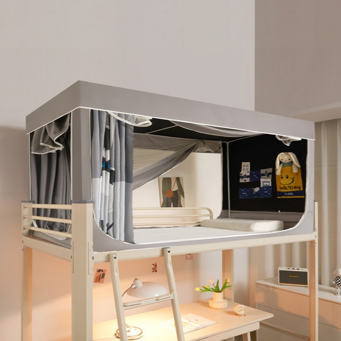 91家纺网 家纺一手货源 找家纺 宅部落 2025新款学生床帘宿舍上下铺床帘式印花强遮光学生蚊帐-印花系 哈士奇