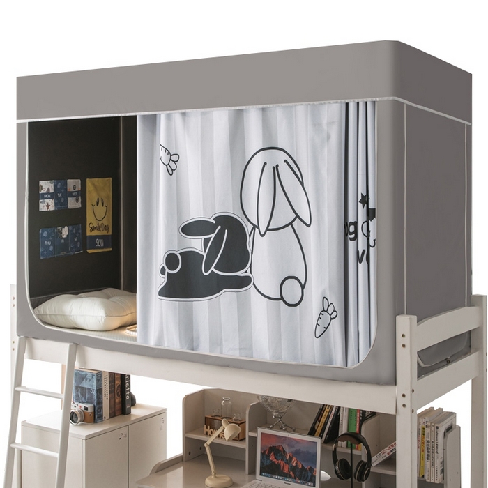 91家纺网 家纺一手货源 找家纺 宅部落 2025新款学生床帘宿舍上下铺床帘式印花强遮光学生蚊帐-印花系 在一起