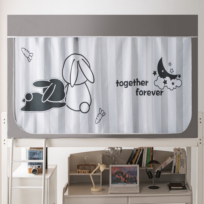 91家纺网 家纺一手货源 找家纺 宅部落 2025新款学生床帘宿舍上下铺床帘式印花强遮光学生蚊帐-印花系 在一起