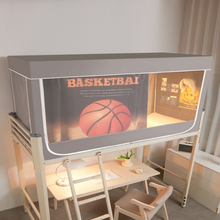 91家纺网 家纺一手货源 找家纺 宅部落 2025新款学生床帘宿舍上下铺床帘式印花强遮光学生蚊帐-印花系 篮球火