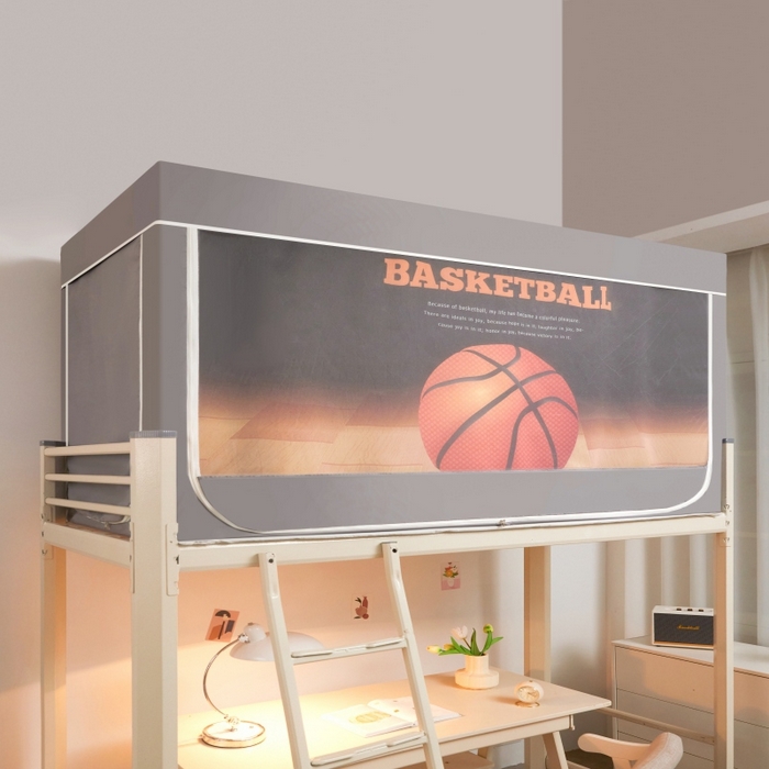 91家纺网 家纺一手货源 找家纺 宅部落 2025新款学生床帘宿舍上下铺床帘式印花强遮光学生蚊帐-印花系 篮球火