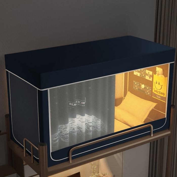 91家纺网 家纺一手货源 找家纺 宅部落 2025新款学生床帘宿舍上下铺床帘式印花强遮光学生蚊帐-印花系 moon