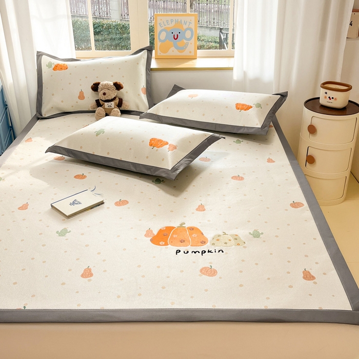 91家纺网 家纺一手货源 找家纺 雅居纺家纺 2025新款A类加厚三明治底绣花冰藤席-床席款 万事不南