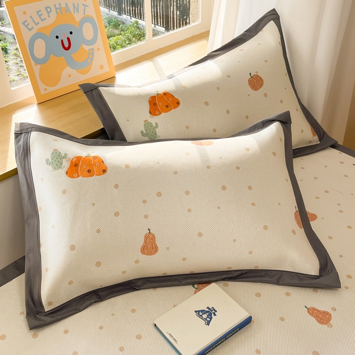 91家纺网 家纺一手货源 找家纺 雅居纺家纺 2025新款A类加厚三明治底绣花冰藤席-床席款 万事不南