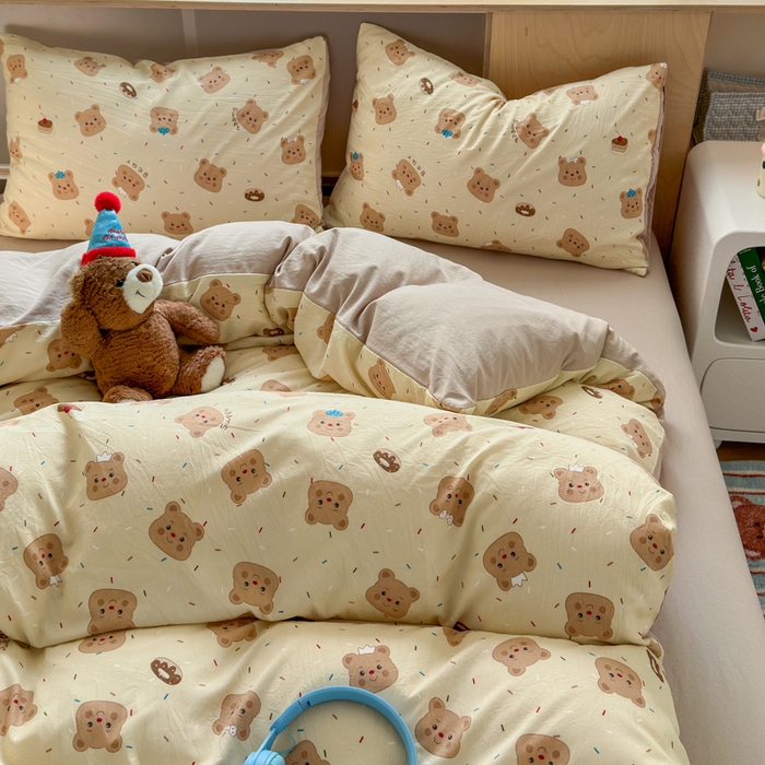 91家纺网 家纺一手货源 找家纺 （总）冕悠家纺 2025新款A类高克重糯叽叽超柔糯水洗棉印花四件套-单被套