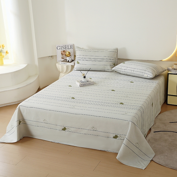 91家纺网 家纺一手货源 找家纺 爱彼家纺 2025新款锦柔老粗布席子凉席床单 条条龙