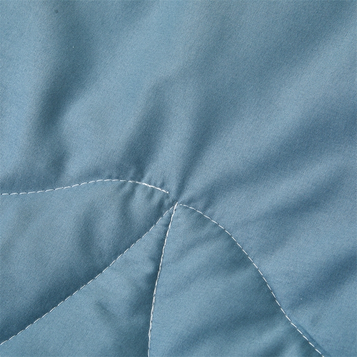 91家纺网 家纺一手货源 找家纺 西域种棉人·千百笠 2025新款A类100%新疆棉花夏凉被纯棉全棉填充毛巾绣绣花纯色双拼原棉空调被夏被 云暖-海岛蓝