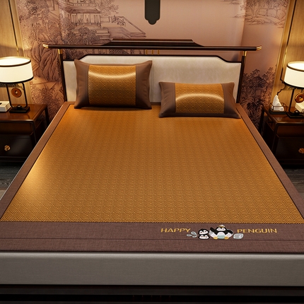 91家纺网 家纺一手货源 找家纺 （总）绒艺席业 2025新款艾草藤席冰丝双面席席子凉席