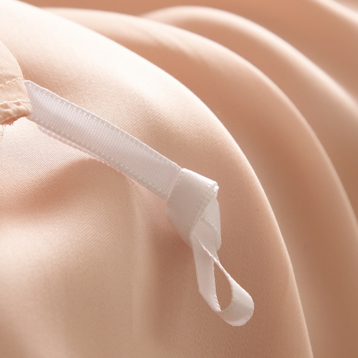 91家纺网 家纺一手货源 找家纺 云栖家居 202560支兰精天丝纯拼色四件套 芝芝白桃